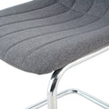 Modern Simple Light Luxury Dining Dark Grey Chair Home Bedroom Stool Back Student Desk Chair Metal Leg Silver Bow Chairs Set Of 4 Dark Gray Foam Metal