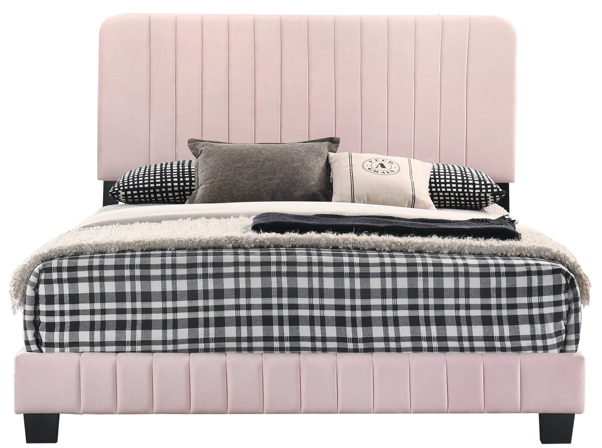 Lodi G0406 Kb Up King Bedpink Pink Foam Velvet