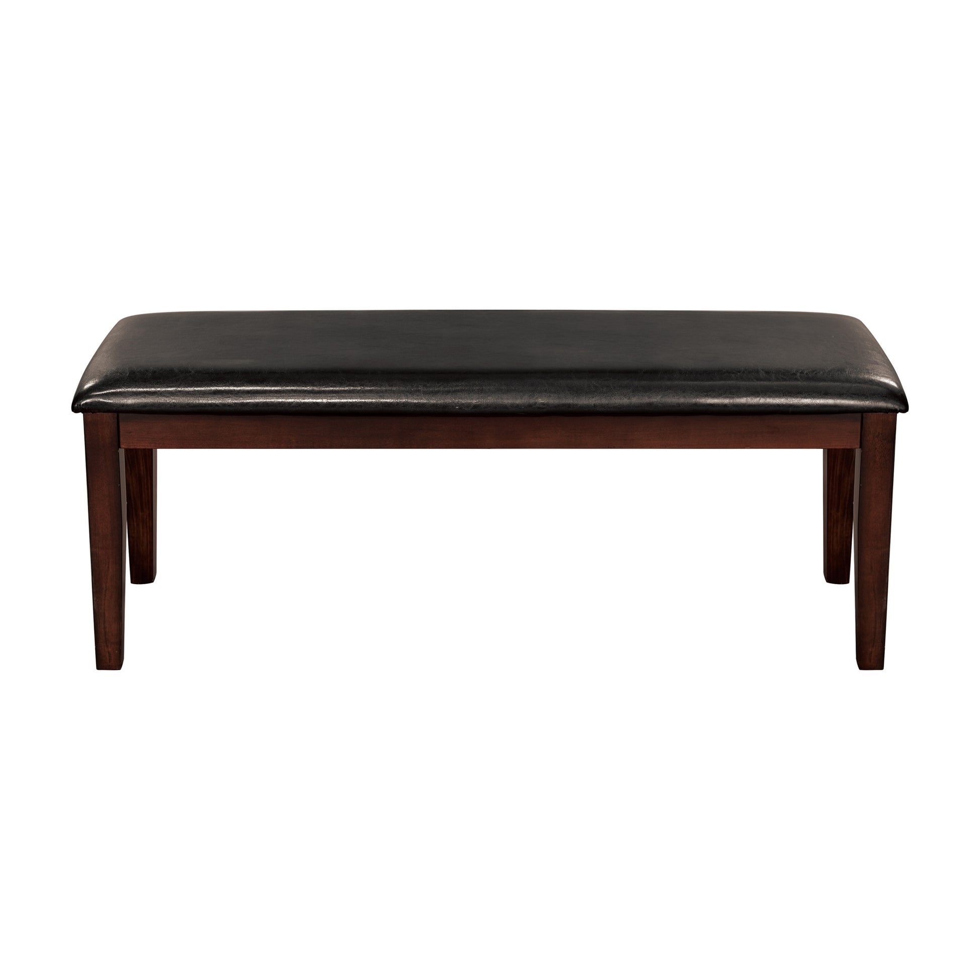 Classic Cherry Finish Wood Frame Bench 1Pc Fabric Upholstered Seat Dining Furniture Cherry Dining Room Classic,Transitional Wood