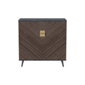 Accent Storage Cabinet With Doors, Bar Cabinet Buffet Cabinet With Storage For Living Room, Hallway, Bedroom Brown Mix Particle Board