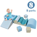 Soft Climb And Crawl Foam Playset 8 In 1Safe Soft Foam Nugget Block For Infants, Preschools, Toddlers, Kids Crawling And Climbing Indoor Active Play Structure Colorful Foam