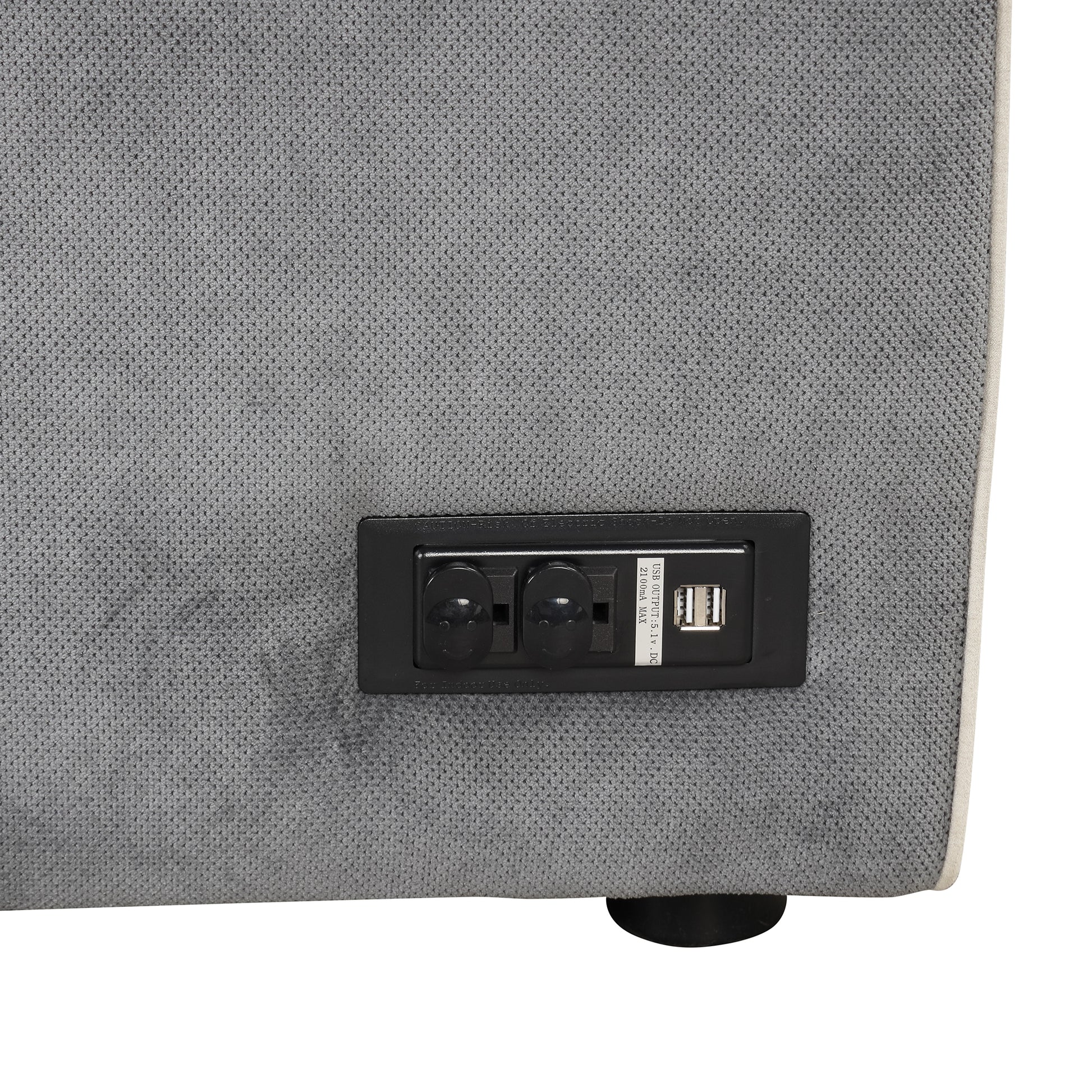 83" L Shaped Pull Out Sofa Bed Modern Convertible Sleeper Sofa With 2 Usb Ports, 2 Power Sockets And 3 Pillows For Living Room, Bedroom, Office, Gray Gray Foam Linen