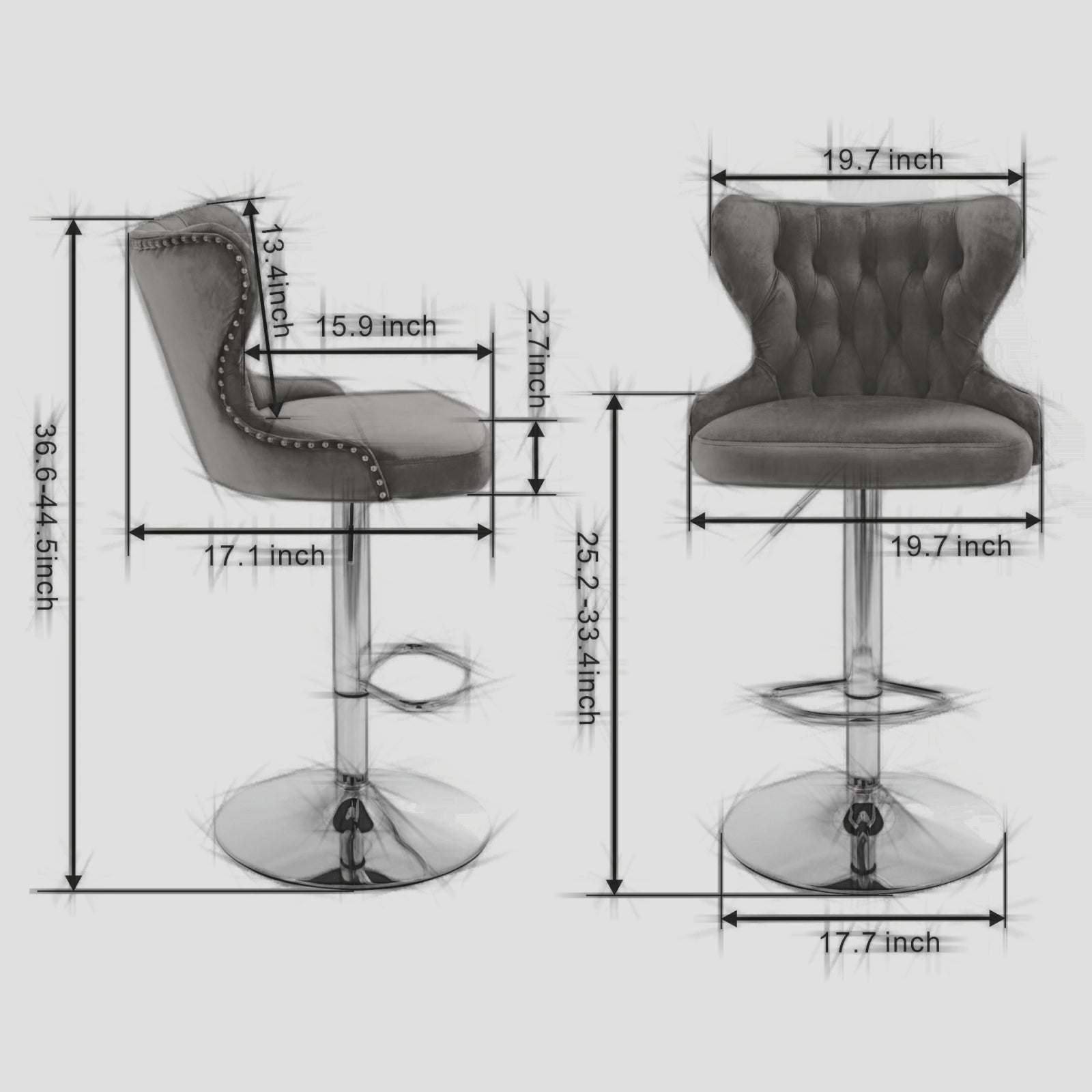 Swivel Pu Barstools Adjusatble Seat Height From 25 33 Inch, Modern Upholstered Chrome Base Bar Stools With Backs Comfortable Tufted For Home Pub And Kitchen Island,Olive Green, Sw1844Bg Beige Dining Room American Design Foam Pu Leather