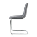 Modern Simple Light Luxury Dining Dark Grey Chair Home Bedroom Stool Back Student Desk Chair Metal Leg Silver Bow Chairs Set Of 4 Dark Gray Foam Metal