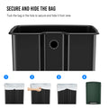 13 Gallon 50L Kitchen Foot Pedal Operated Soft Close Trash Can Stainless Steel Rectangular Bustbin With 30 Garbage Bags Green Green Steel