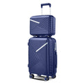 Luggage Sets 4 Piece 14 20 24 28 , Expandable Lightweight Suitcase With 4 Double 360 Degrees Mute Spinner Wheels Pp Materials Durable Tsa Lock Travel Luggage Navy Blue Polypropylene