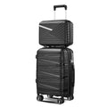 Luggage 4 Piece Sets 14 20 24 28 , Hard Shell Lightweight Tsa Lock Carry On Expandable Suitcase With Spinner Wheels Travel Set For Men Women Black Polypropylene