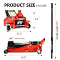 Hydraulic Low Profile And Steel Racing Floor Jack With Dual Piston Quick Lift Pump,3 Ton 6600 Lb Capacity, Lifting Range 3.3