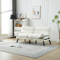 United We Win Furniture,Bedroom Furniture,Living Room Furniture,Sofa With Thick Cushion,Sofa Bed,Sleeper Sofa With Metal Feet. White Teddy Teddy 2 Seat