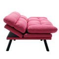 United We Win Furniture,Bedroom Furniture,Living Room Furniture,Sofa With Thick Cushion,Sofa Bed,Sleeper Sofa With Metal Feet. Rose Red Linen 2 Seat