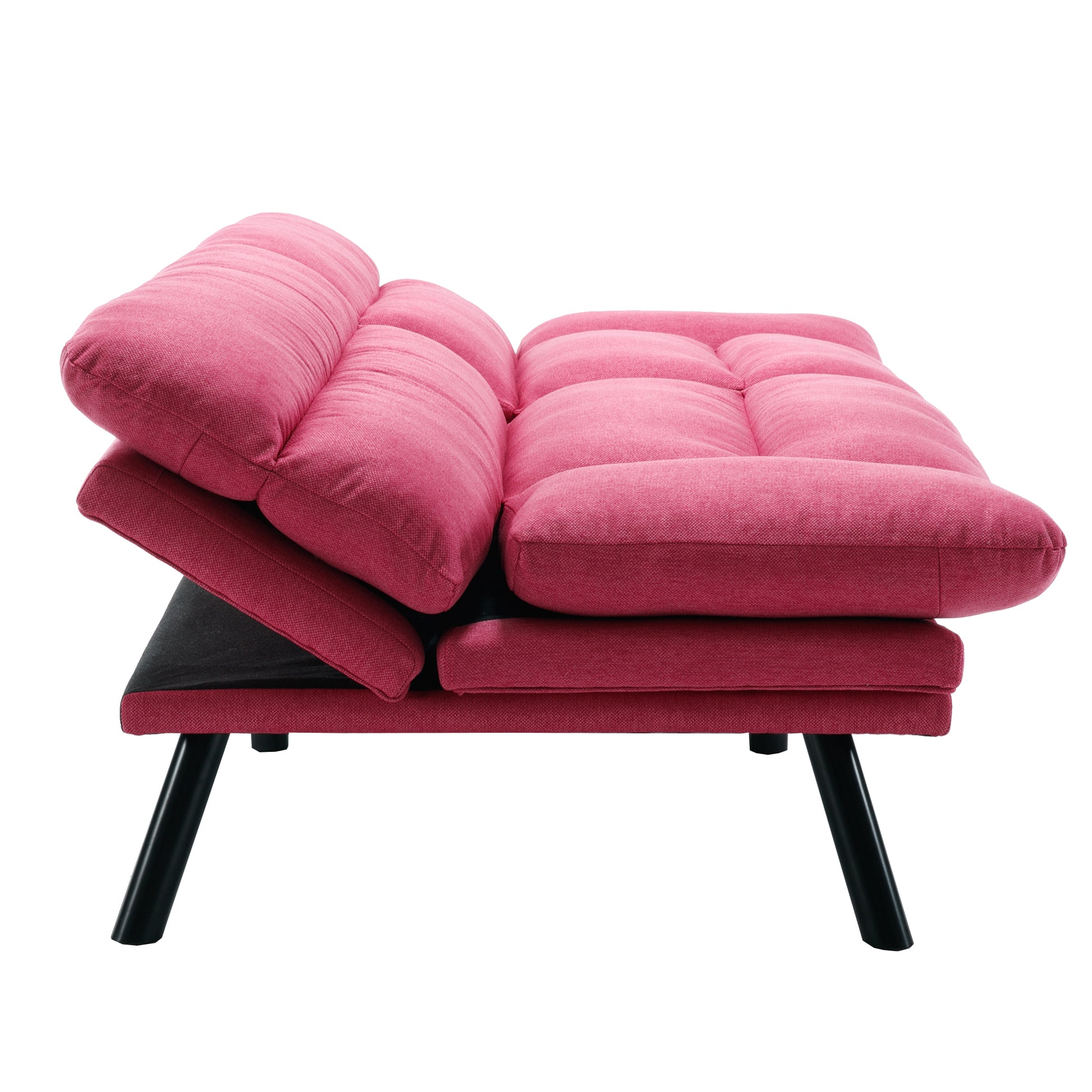 United We Win Furniture,Bedroom Furniture,Living Room Furniture,Sofa With Thick Cushion,Sofa Bed,Sleeper Sofa With Metal Feet. Rose Red Linen 2 Seat