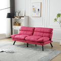 United We Win Furniture,Bedroom Furniture,Living Room Furniture,Sofa With Thick Cushion,Sofa Bed,Sleeper Sofa With Metal Feet. Rose Red Linen 2 Seat