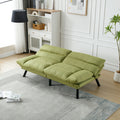 Coolmore Velvet Sofaaccent Sofa Seat Sofa With Metal Feet Green Linen
