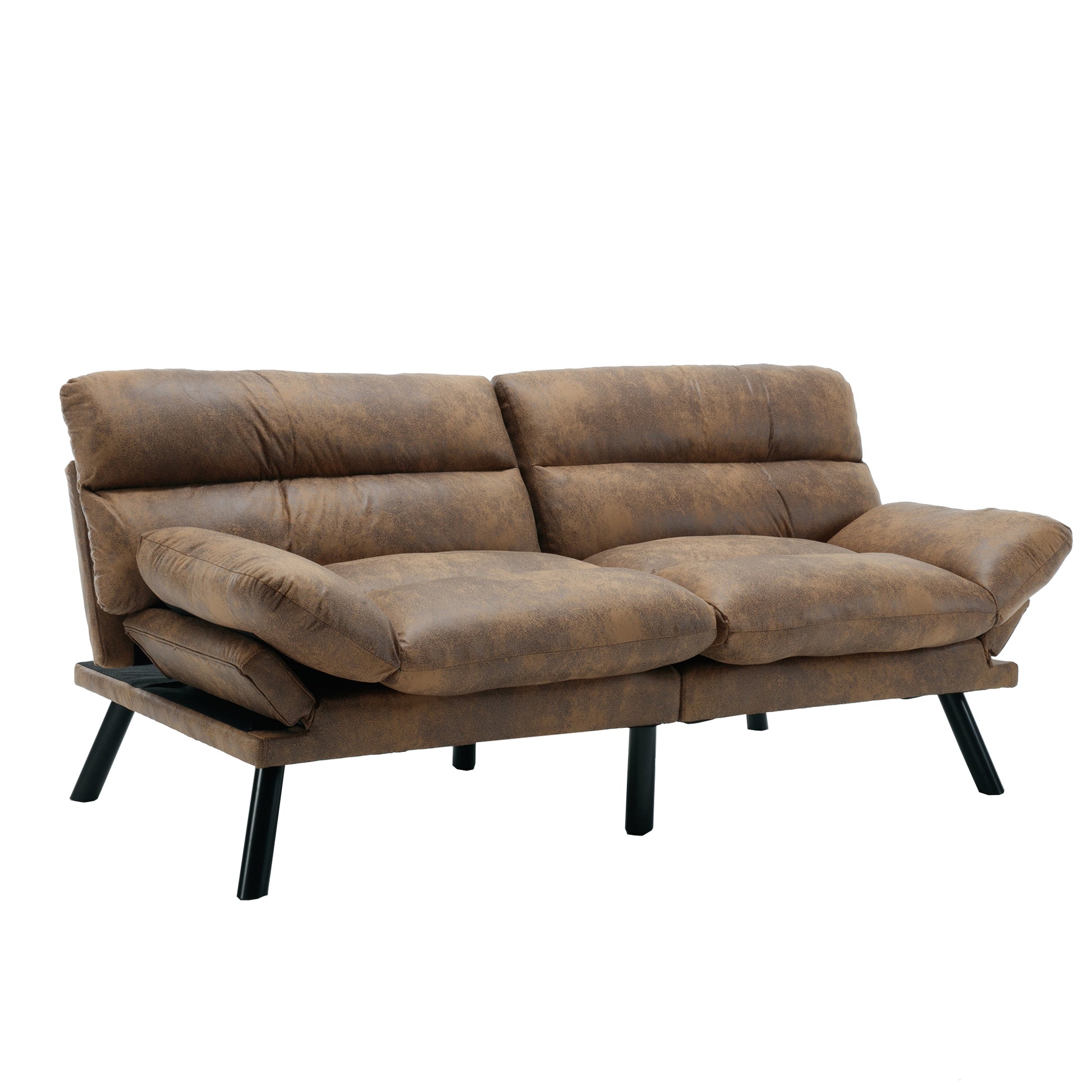 United We Win Furniture,Bedroom Furniture,Living Room Furniture,Sofa With Thick Cushion,Sofa Bed,Sleeper Sofa With Metal Feet. Coffee Microsuede 2 Seat