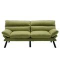 Coolmore Velvet Sofaaccent Sofa Seat Sofa With Metal Feet Green Linen