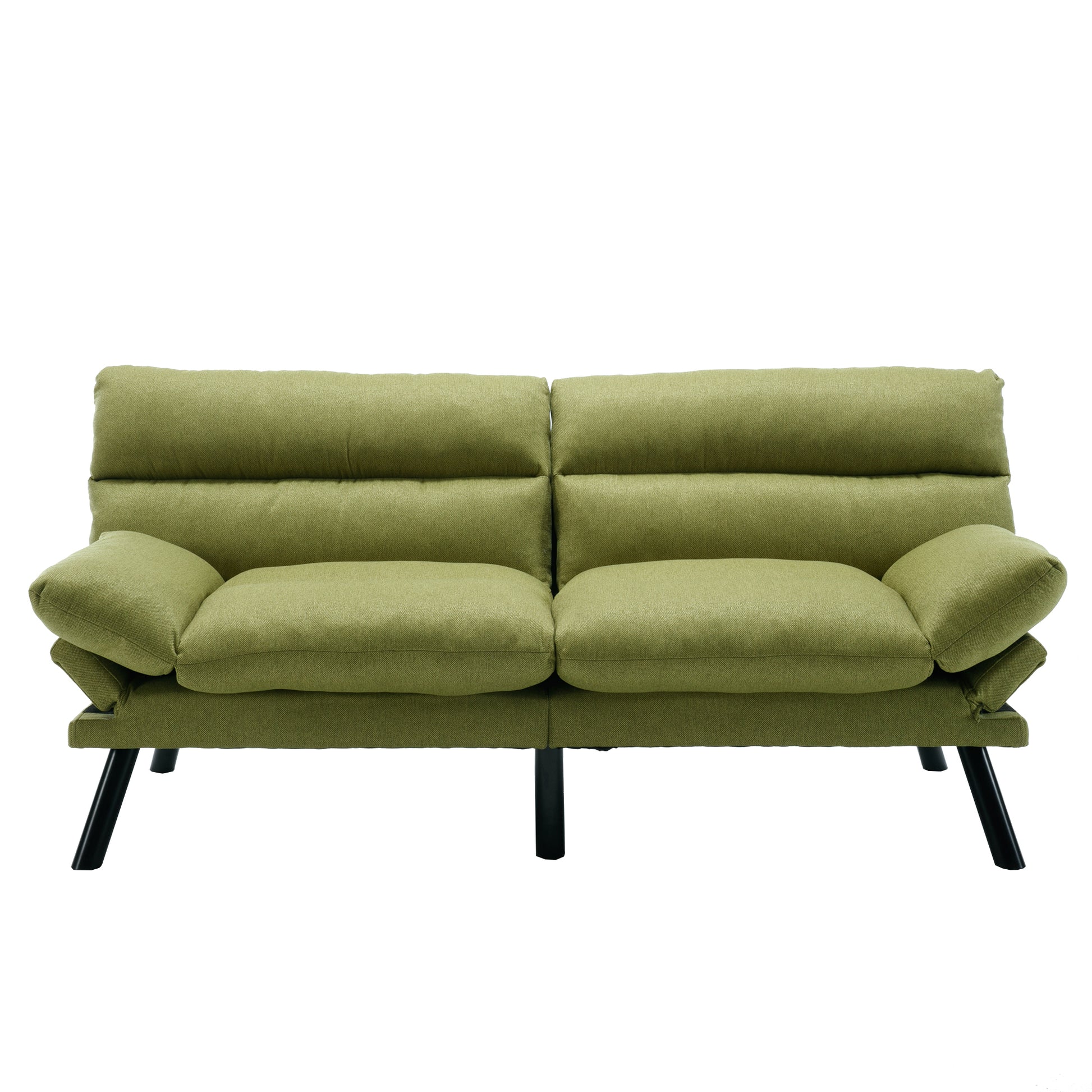 Coolmore Velvet Sofaaccent Sofa Seat Sofa With Metal Feet Green Linen