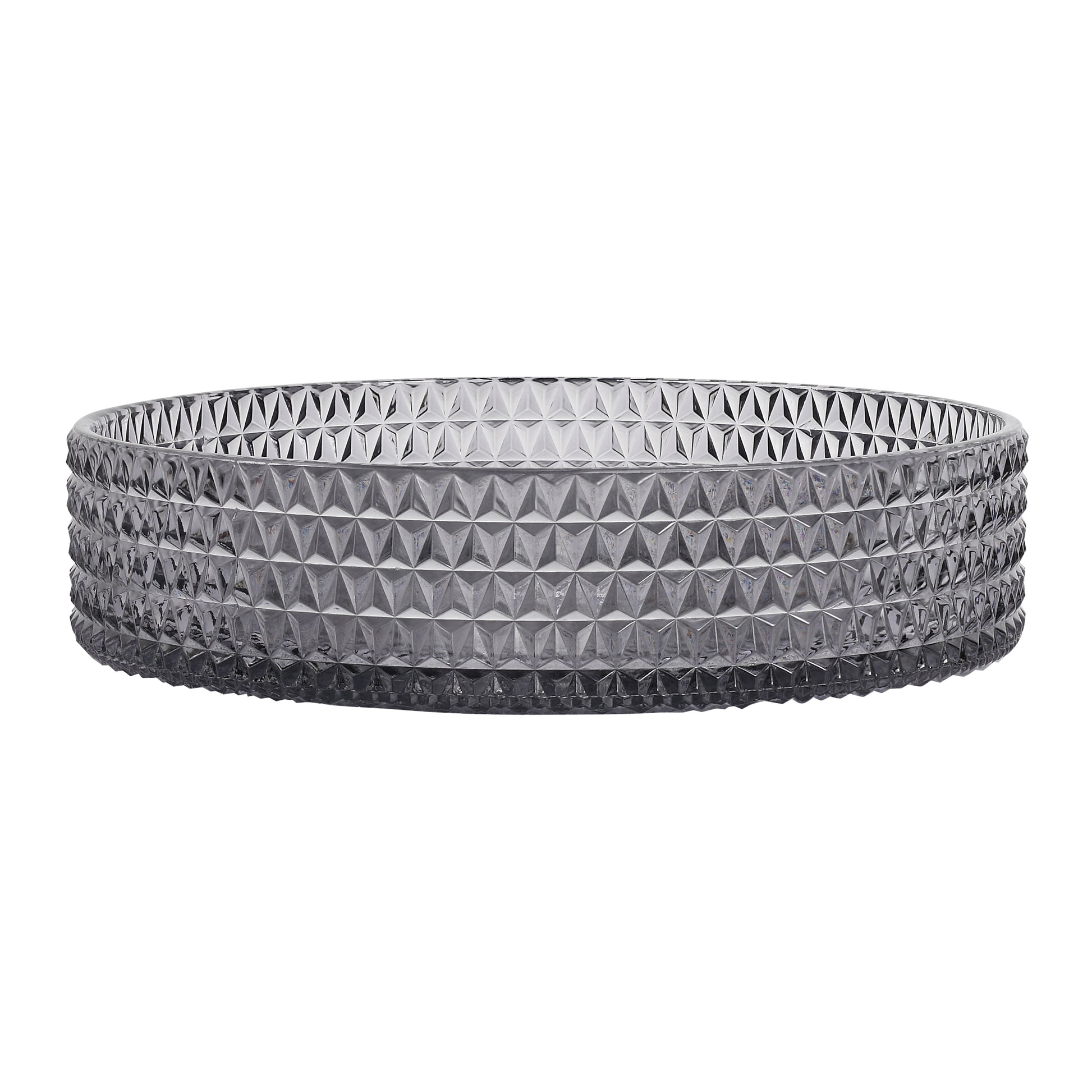 Glass Basin Circular Vessel Bathroom Basin, Bathroom Countertop Basin Transparent Grey Grey Bathroom Modern Glass