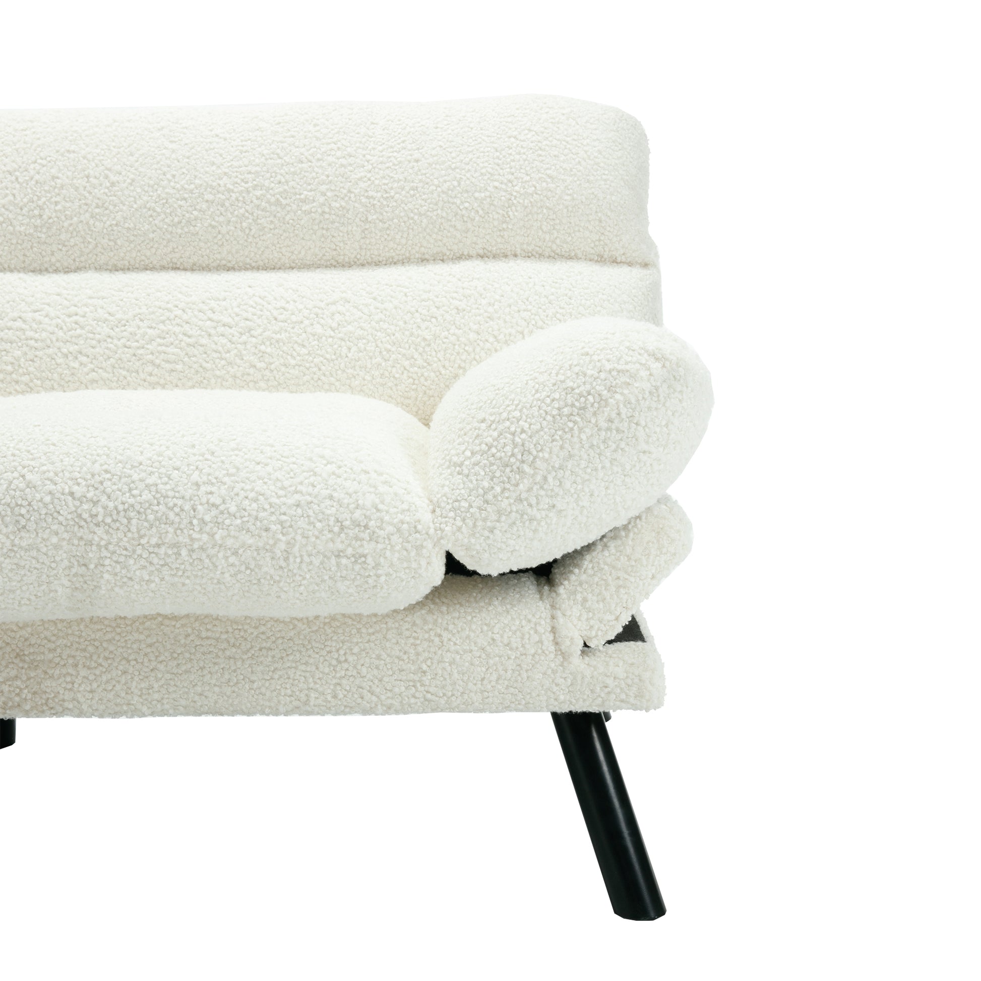 United We Win Furniture,Bedroom Furniture,Living Room Furniture,Sofa With Thick Cushion,Sofa Bed,Sleeper Sofa With Metal Feet. White Teddy Teddy 2 Seat