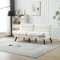 United We Win Furniture,Bedroom Furniture,Living Room Furniture,Sofa With Thick Cushion,Sofa Bed,Sleeper Sofa With Metal Feet. White Teddy Teddy 2 Seat