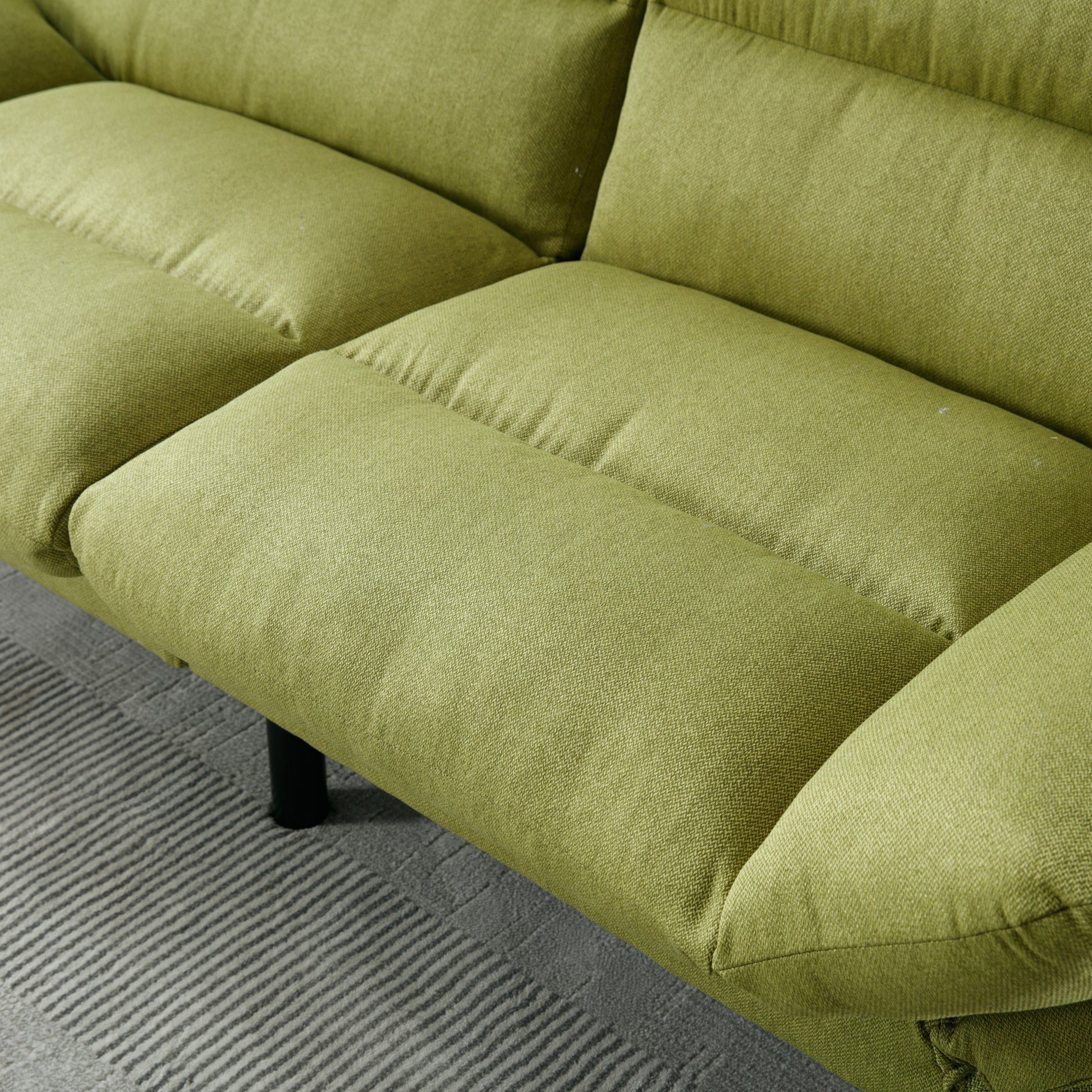 Coolmore Velvet Sofaaccent Sofa Seat Sofa With Metal Feet Green Linen