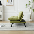 Coolmore Velvet Sofaaccent Sofa Seat Sofa With Metal Feet Green Linen