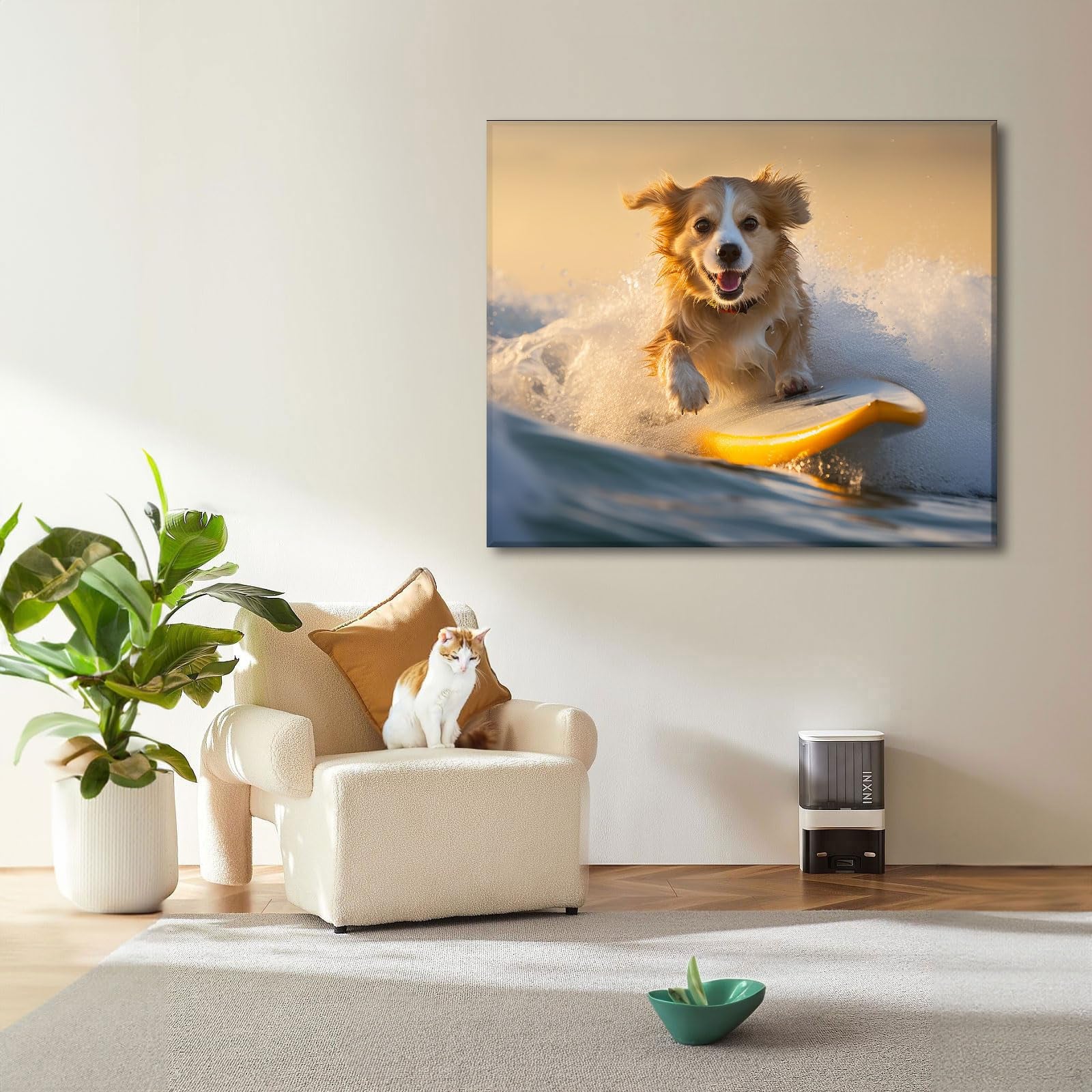 Customize Canvas Prints With Your Photo Canvas Wall Art Personalized Canvas Picture, Customized To Any Style, Us Factory ,Gifts For Family, Wedding, Friends, Home Decoration,Pet Animal Wrapped Canvas Colorful Oversized 41In Painting Prints And Posters