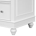 Contemporary White Bathroom Vanity Cabinet 36X18X34 Inches, 4 Drawers & 1 Cabinet Door, Multipurpose Storage, Resin Integrated Sink, Adjustable Shelves, Solid Wood Frame With Mdf White Modern Solid