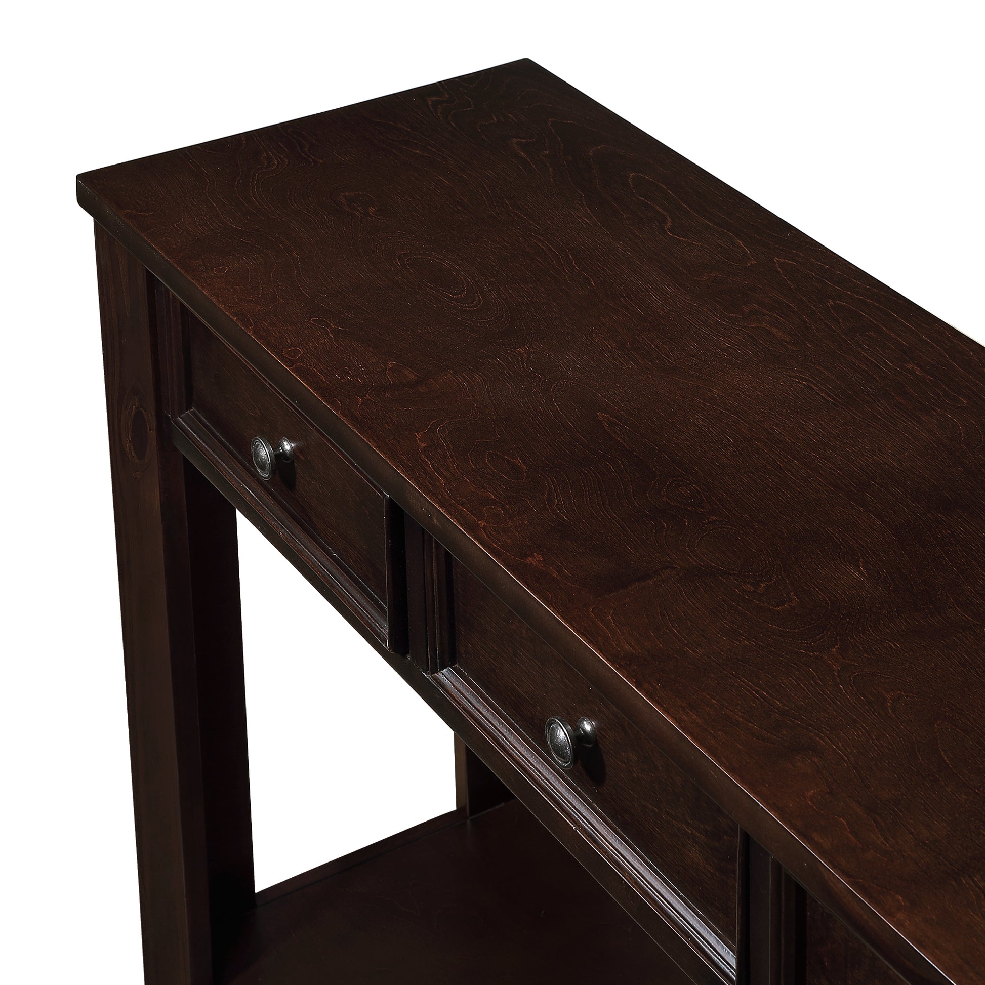 63" Pine Wood Console Table With 4 Drawers And 1 Bottom Shelf For Entryway Hallway Easy Assembly 63 Inch Long Sofa Table Light Espresso Light Espresso Pine
