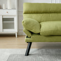 Coolmore Velvet Sofaaccent Sofa Seat Sofa With Metal Feet Green Linen