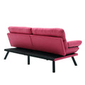 United We Win Furniture,Bedroom Furniture,Living Room Furniture,Sofa With Thick Cushion,Sofa Bed,Sleeper Sofa With Metal Feet. Rose Red Linen 2 Seat