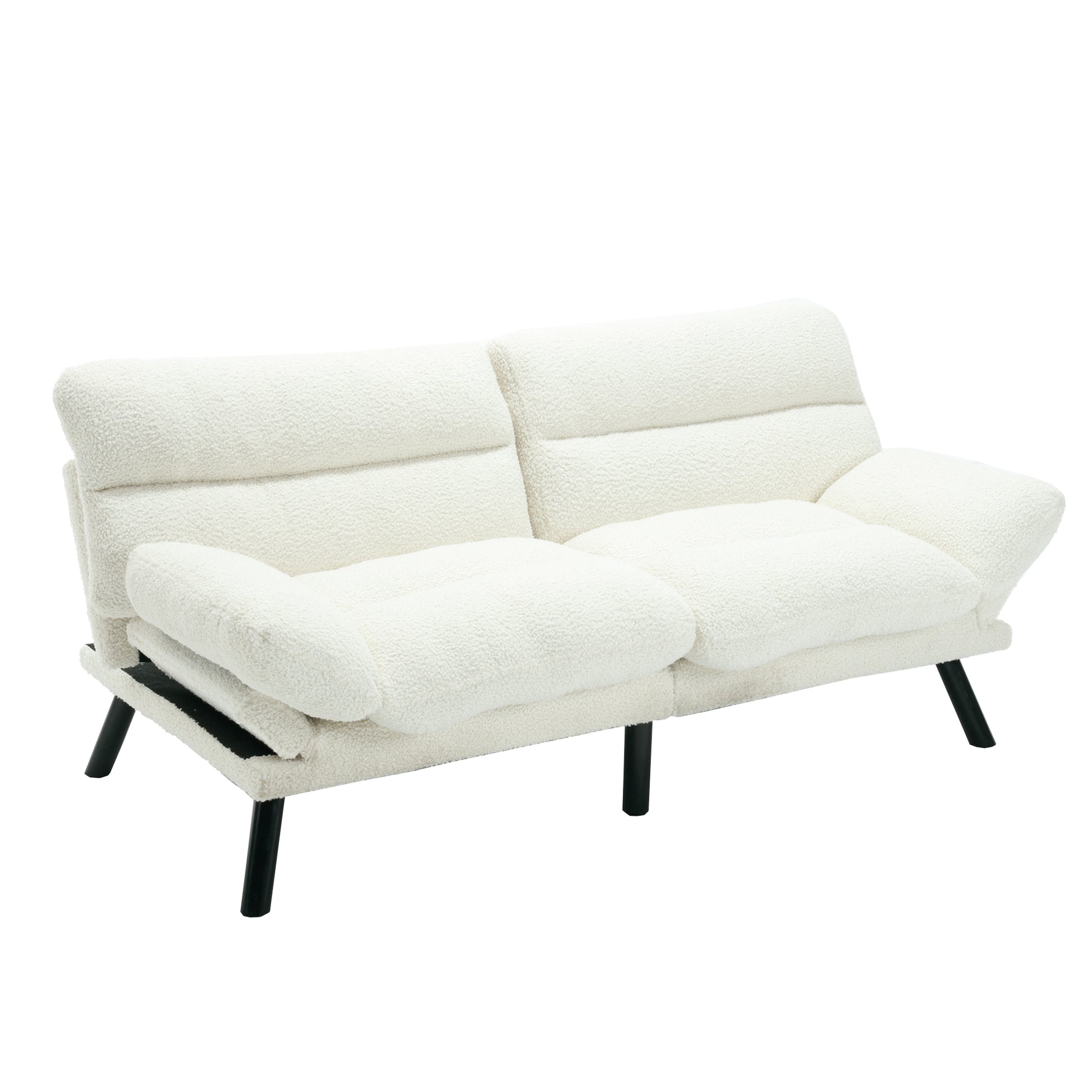 United We Win Furniture,Bedroom Furniture,Living Room Furniture,Sofa With Thick Cushion,Sofa Bed,Sleeper Sofa With Metal Feet. White Teddy Teddy 2 Seat