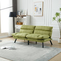 Coolmore Velvet Sofaaccent Sofa Seat Sofa With Metal Feet Green Linen