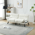 United We Win Furniture,Bedroom Furniture,Living Room Furniture,Sofa With Thick Cushion,Sofa Bed,Sleeper Sofa With Metal Feet. White Teddy Teddy 2 Seat