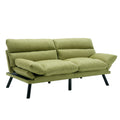 Coolmore Velvet Sofaaccent Sofa Seat Sofa With Metal Feet Green Linen