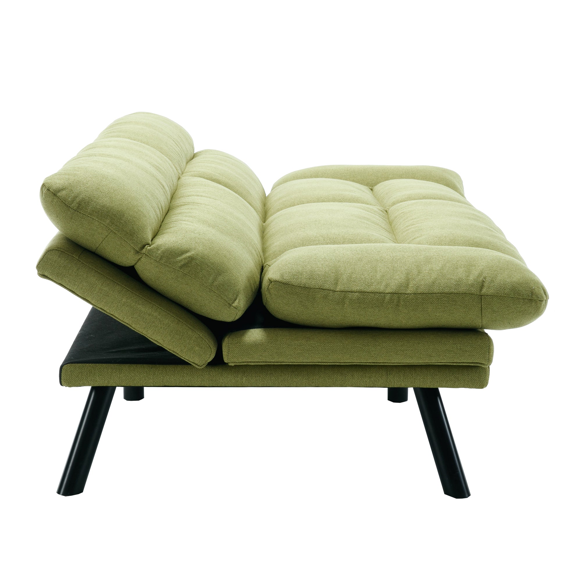 Coolmore Velvet Sofaaccent Sofa Seat Sofa With Metal Feet Green Linen