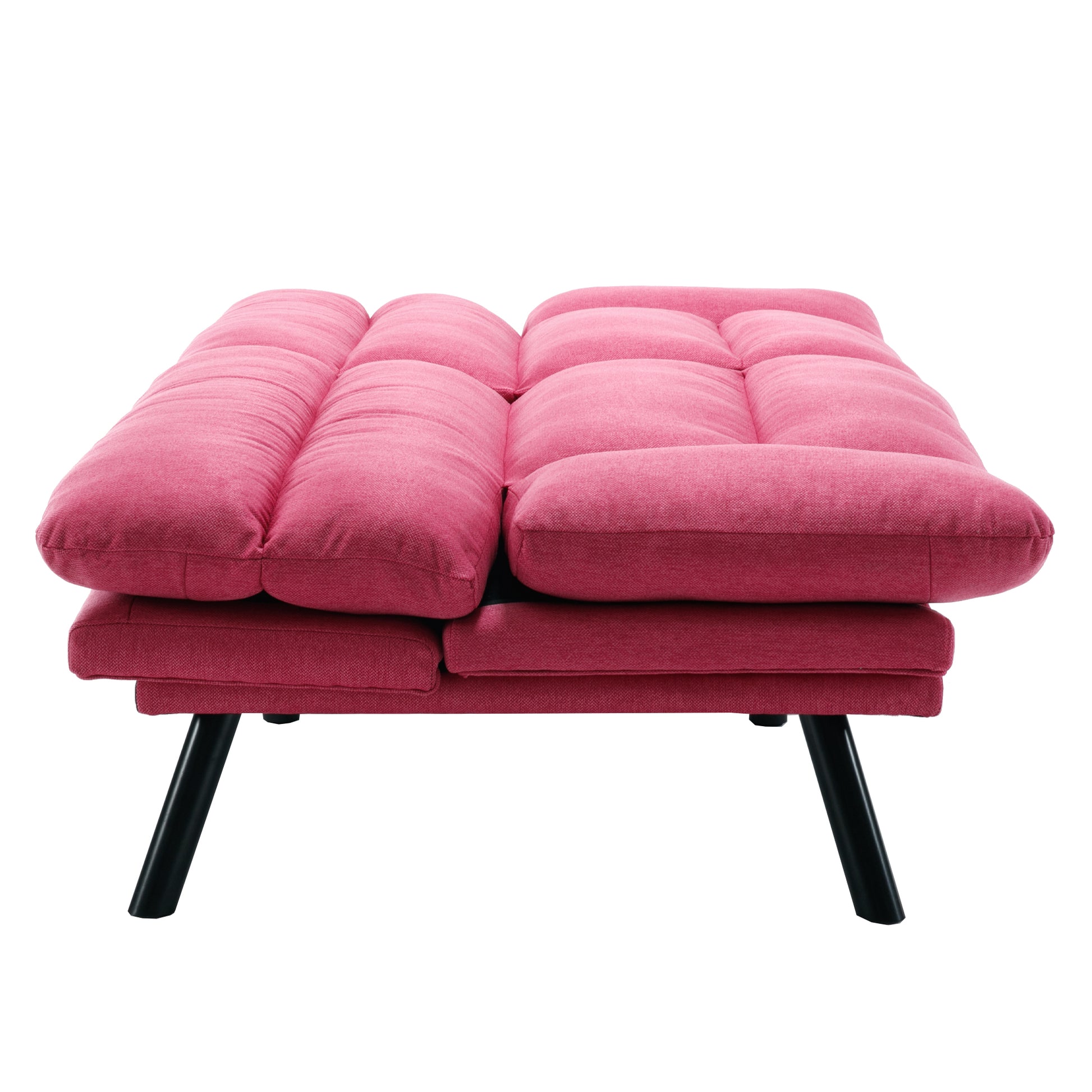 United We Win Furniture,Bedroom Furniture,Living Room Furniture,Sofa With Thick Cushion,Sofa Bed,Sleeper Sofa With Metal Feet. Rose Red Linen 2 Seat