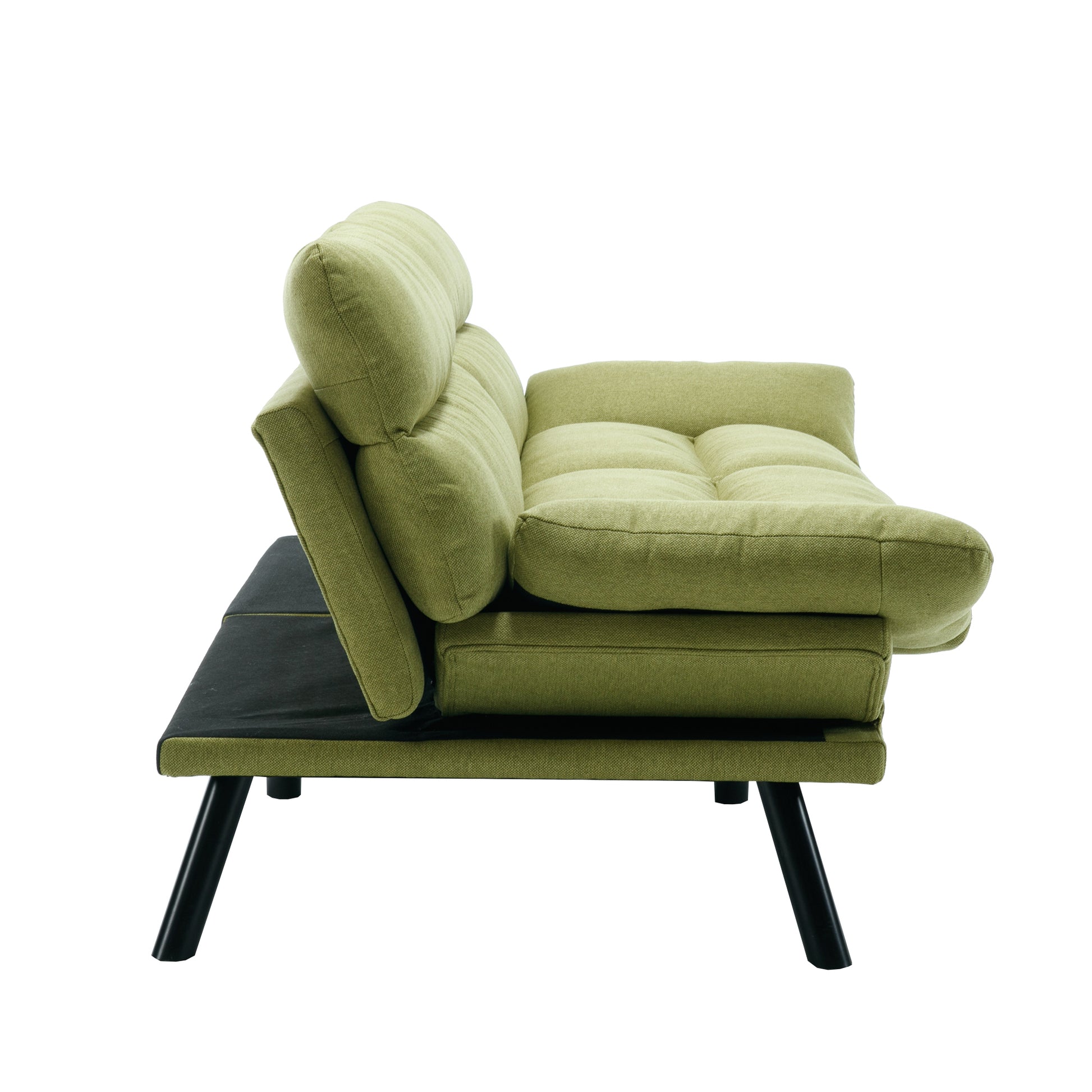 Coolmore Velvet Sofaaccent Sofa Seat Sofa With Metal Feet Green Linen