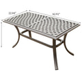 Coffee Table, Espresso Brown Brown Aluminum