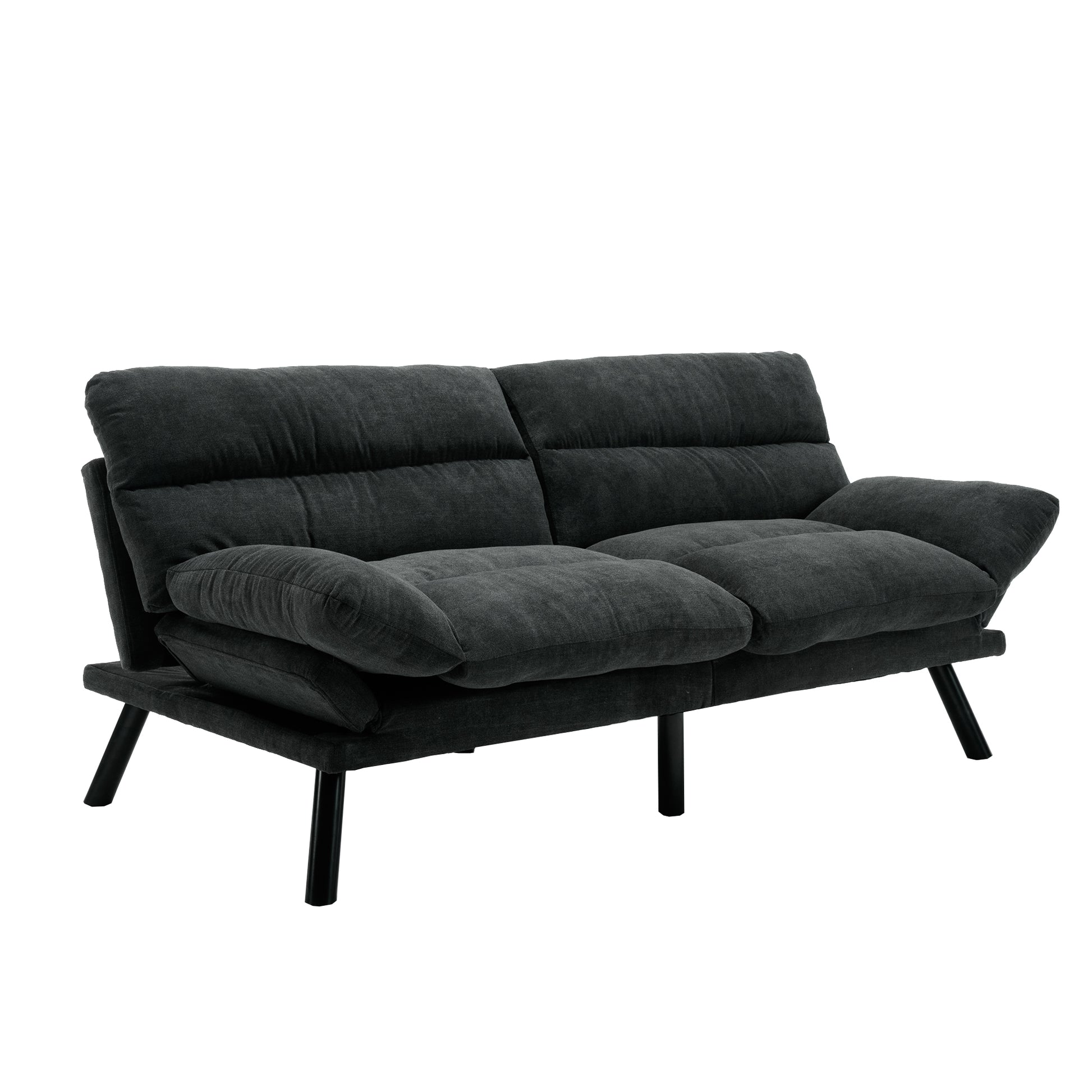 United We Win Furniture,Bedroom Furniture,Living Room Furniture,Sofa With Thick Cushion,Sofa Bed,Sleeper Sofa With Metal Feet. Dark Gray Linen 2 Seat