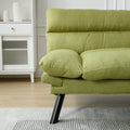 Coolmore Velvet Sofaaccent Sofa Seat Sofa With Metal Feet Green Linen