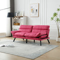 United We Win Furniture,Bedroom Furniture,Living Room Furniture,Sofa With Thick Cushion,Sofa Bed,Sleeper Sofa With Metal Feet. Rose Red Linen 2 Seat