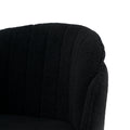Modern Simple Black Teddy Fleece Dining Chair Fabric Upholstered Chairs Home Bedroom Stool Back Dressing Chair Gold Metal Legs Set Of 2 Black Foam Metal