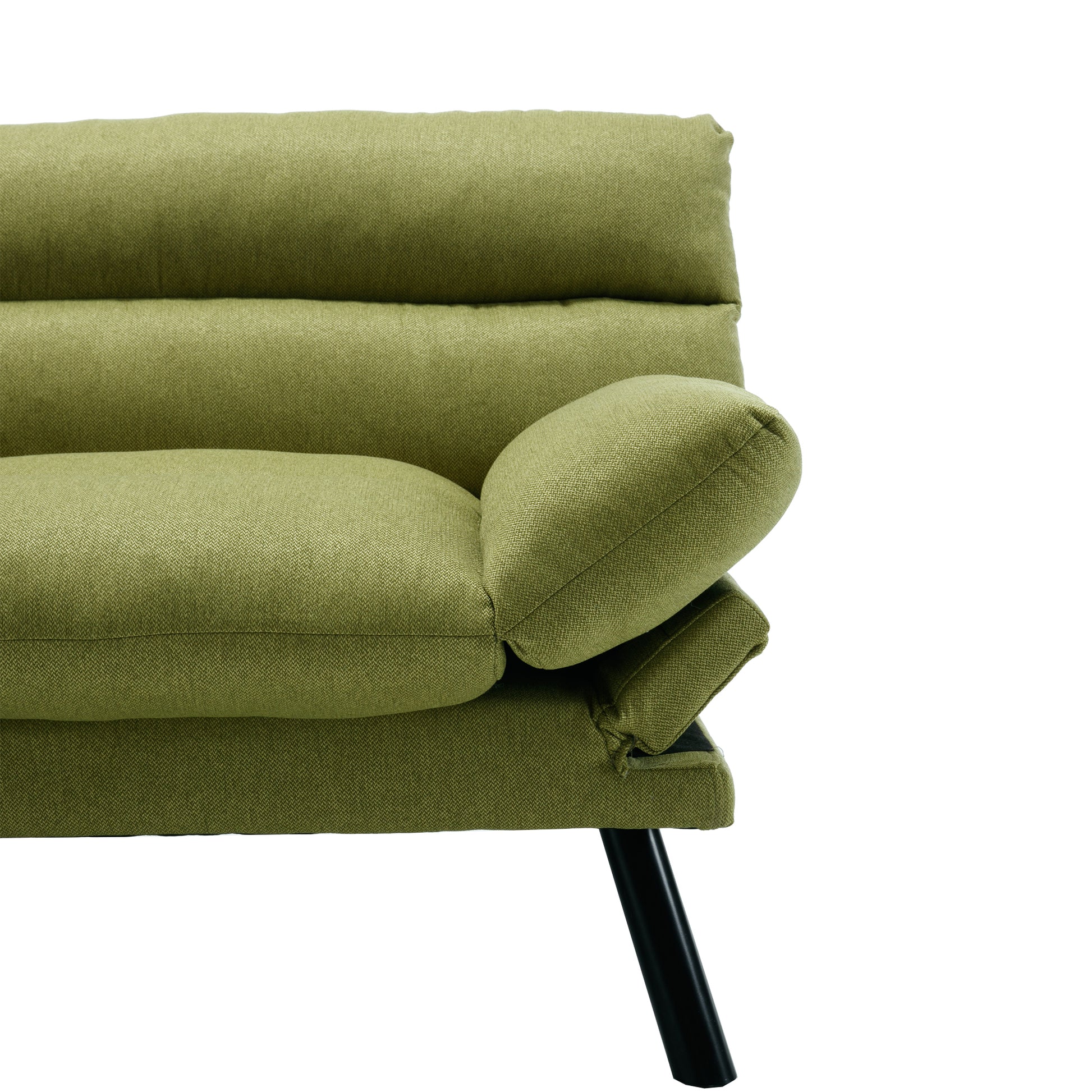 Coolmore Velvet Sofaaccent Sofa Seat Sofa With Metal Feet Green Linen