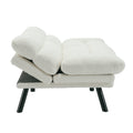 United We Win Furniture,Bedroom Furniture,Living Room Furniture,Sofa With Thick Cushion,Sofa Bed,Sleeper Sofa With Metal Feet. White Teddy Teddy 2 Seat