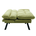 Coolmore Velvet Sofaaccent Sofa Seat Sofa With Metal Feet Green Linen