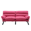 United We Win Furniture,Bedroom Furniture,Living Room Furniture,Sofa With Thick Cushion,Sofa Bed,Sleeper Sofa With Metal Feet. Rose Red Linen 2 Seat