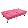 United We Win Furniture,Bedroom Furniture,Living Room Furniture,Sofa With Thick Cushion,Sofa Bed,Sleeper Sofa With Metal Feet. Rose Red Linen 2 Seat