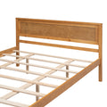 Platform Bed Frame With Headboard, Wood Slat Support, No Box Spring Needed, Queen, Oak Box Spring Not Required Queen Espresso Wood Bedroom Pine
