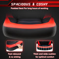 Sweetcrispy Gaming Chair Pu Leather Computer Chair Ergonomic Office Chair With Lumbar Support, Height Adjustable Rolling Desk Chairs With Flip Up Armrests Black Red Pu