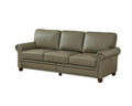 Classic Living Room Nails Sofa Taupe Faux Leather Grey Foam Pu Leather